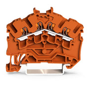 WAGO - Durchgangs-Reihenklemme 4-Leiter-Durchgangsklemme 2202-6402 mit Drücker,2,5 mm² − 100 Stück