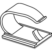 HellermannTyton - Befestigungsschelle für Kabel/Rohre Klebesockel RB8 PA66 BK 100 25x25mm − 200 Stück