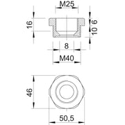 OBO Bettermann - Erweiterungs-/Reduzierring Reduktion 107 R M40-25 PA Iso,lgr