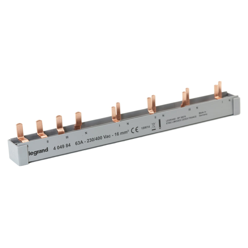 Legrand - Phasenschiene Stiftkammschienen-Kombi. Legrand 404984 1FI4P u. 4AFDD + LS