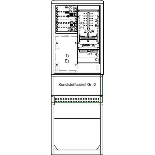 Striebel&John - Zähler-Komplettschrank Zähleranschlusssäule SZ2200E kpl. 1Z1HTSG