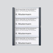 Siedle&Söhne - Zubehör/Ersatzteile für Türkommunikation Namensschild kpl. 210007072-00 Anthrazitgrau