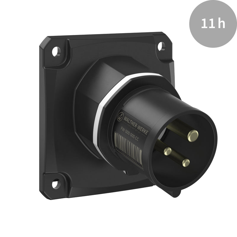 Walther Werke - CEE-Gerätestecker (IEC 60309) CEE NEO Anbaugerätestecker FW713311CC schräg 16A 3P 11h