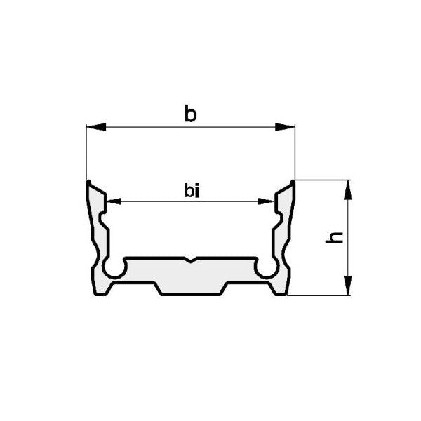 Radium Lampenwerk - Zubehör/Ersatzteile für Lichtschlauch/-band Alu-Profil Aufbau 2m TRPA4212 weiß