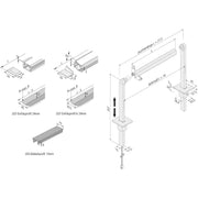 Hera - Mechanisches Zubehör/Ersatzteile für Leuchten Alu Abdeckprofil 5erSet 61500032863 schwarz
