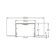 Brumberg Leuchten - Mechanisches Zubehör/Ersatzteile für Leuchten LED-Alu-Profil 2000mm 53656070 weiss
