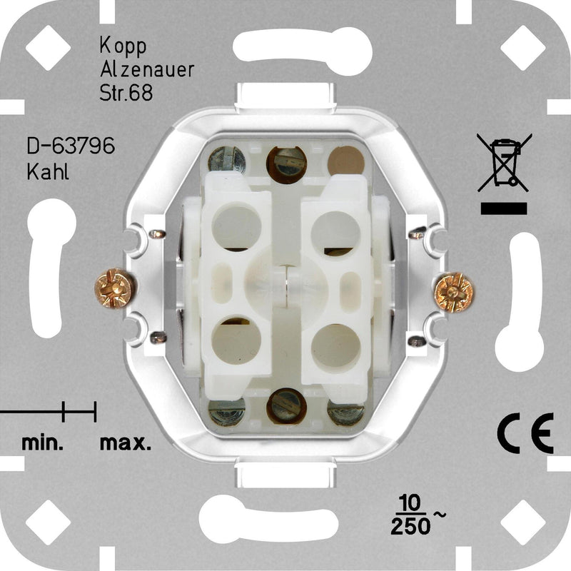 Kopp - Taster Doppeltaster(2x Schließer) 503800002 Sockel − 5 Stück
