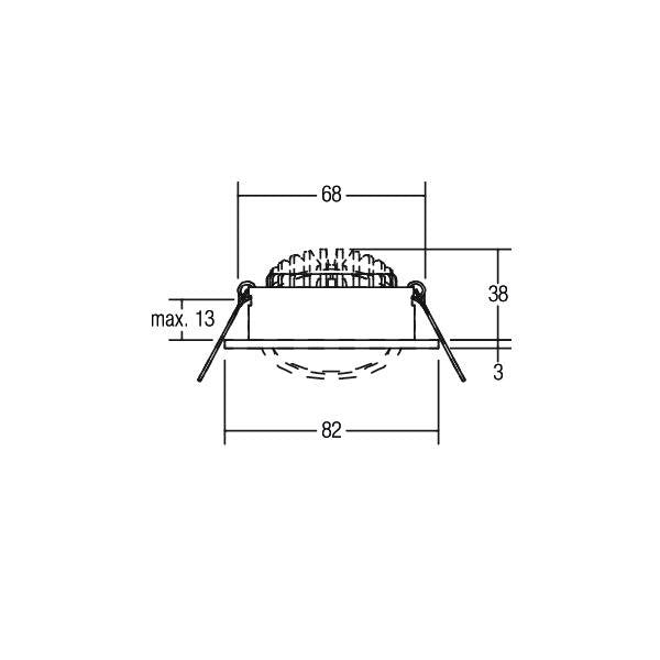 Brumberg Leuchten - Downlight/Strahler/Flutlicht LED-Einbaustrahler 38361633 3000K, champ