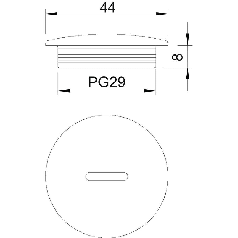 OBO Bettermann - Verschlussschraube Verschlußschraube 108 PG29 Iso,lgr − 50 Stück
