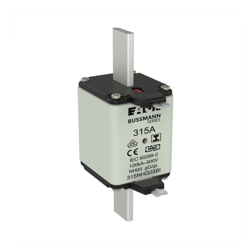 Eaton - Messersicherung Sicherungseinsatz Nieders. 315NHG03BI 315A AC 500V 120kA − 3 Stück
