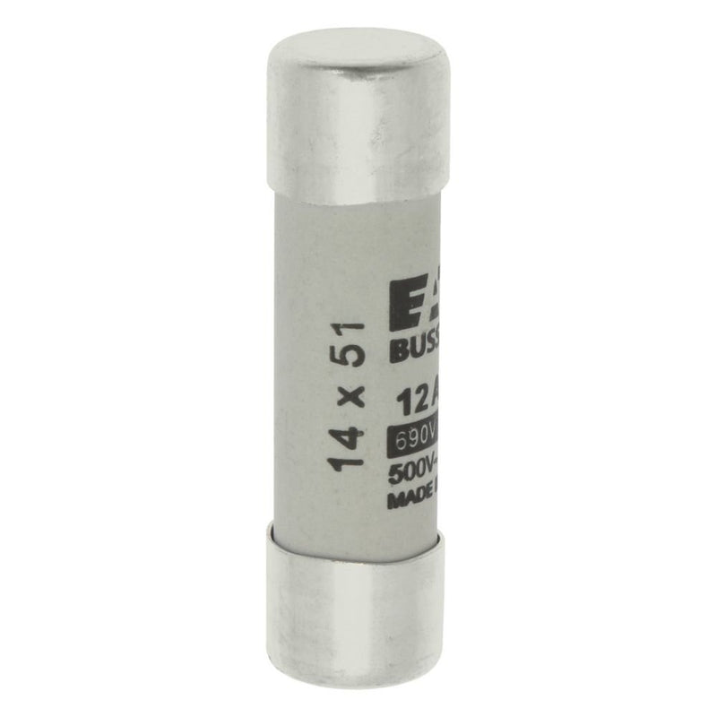 Eaton - Zylindrische Sicherung Sicherungseinsatz Nieders. CYLINDRICA#C14G12 12A AC 690V 80kA − 10 Stück