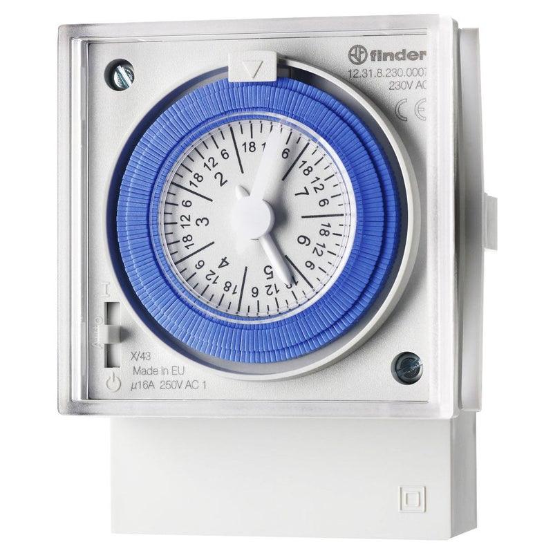 Finder - Verteilerschaltuhr analog Schaltuhr 12.31.8.230.0007 1W, 16A