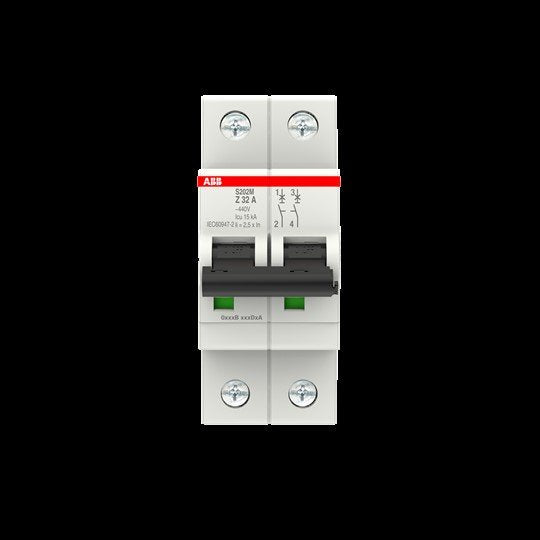 ABB Stotz S&J - Leitungsschutzschalter Sicherungsautomat S202M-Z32 10 kA, 32 A, 2P