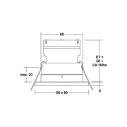 Brumberg Leuchten - Downlight/Strahler/Flutlicht Einbaumodul quadratisch 37016420