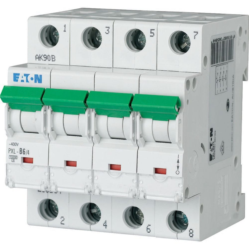 Eaton - Leitungsschutzschalter Leitungsschutzschalter PXL-D6/4 6 A, 4p,Steckkl. D