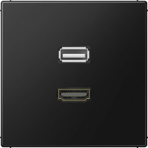 Jung - Multifunktions-Anschlussdose Multimedia-Anschlusssystem MA LS 1163 SWM graphitschwarz matt