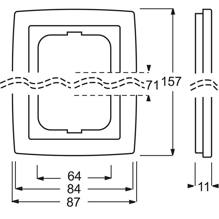 Busch-Jaeger - Abdeckrahmen Rahmen 2-fach 1722-775 schwarz matt, impuls  − 1 Stück
