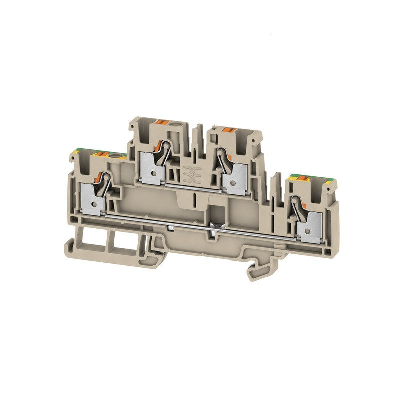 Weidmüller - Durchgangs-Reihenklemme Mehrstock-Reihenklemme A2T 4 FT-PE PUSH IN, 4 mm² − 50 Stück