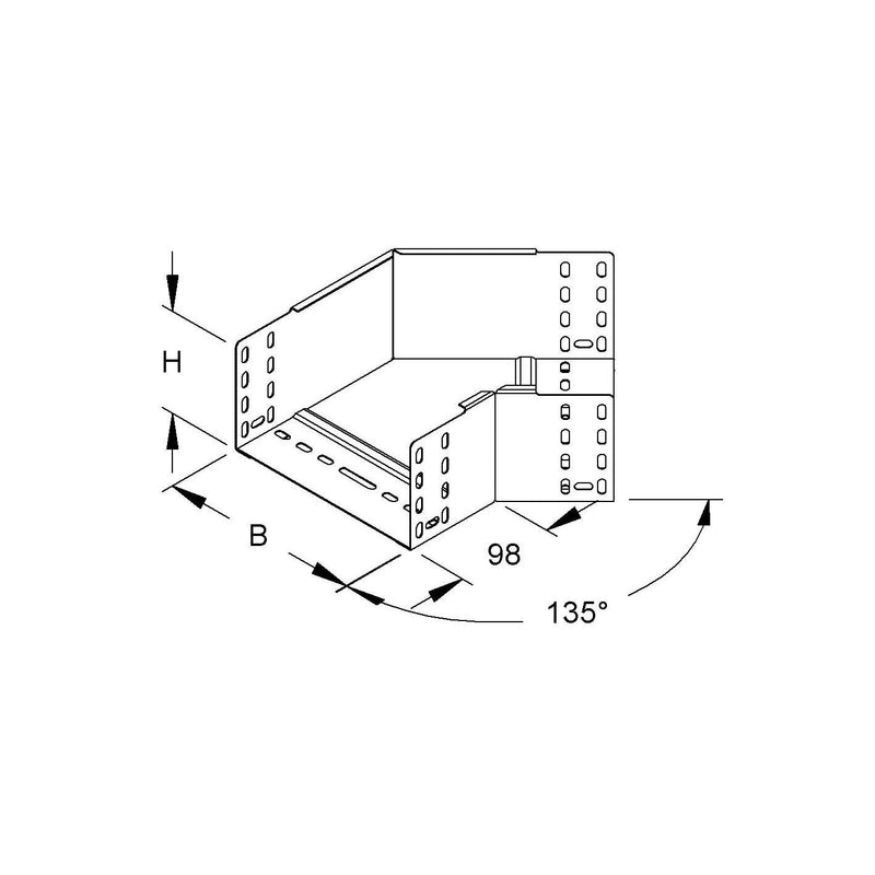 Niedax - Bogen für Kabelrinne Bogen RBA 110.550 F