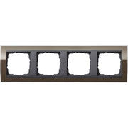Gira - Abdeckrahmen 4fach 0214768 klar braun