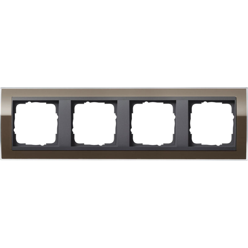 Gira - Abdeckrahmen 4fach 0214768 klar braun