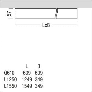 Zumtobel Group - Decken-/Wandleuchte LED-Reinraumleuchte CL2 S 1000 #42186916 940