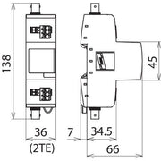 DEHN - Überspannungsableiter für Informations-/MSR-Technik Überspannungsableiter DVR BNC RS485 230 3 in 1 Lösung