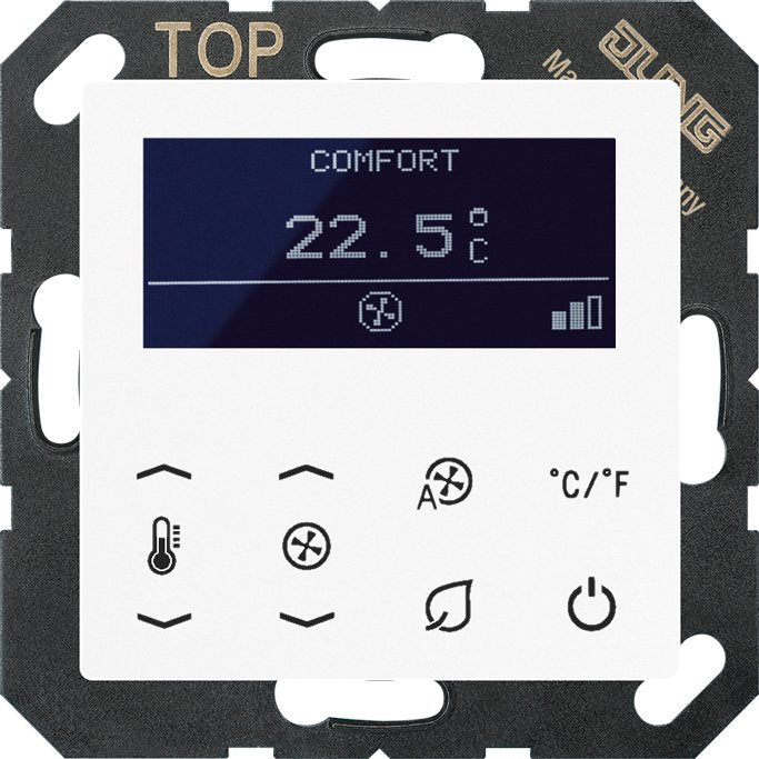 Jung - Raumthermostat Raumtemperaturregler TRD A 523048 WW Fan-Coil, 4-Rohr