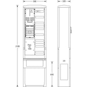 uesa - Zähler-Komplettschrank Zähleranschlußsäule ZAS-S-1-1VF WEMAG 2100x590x320mm