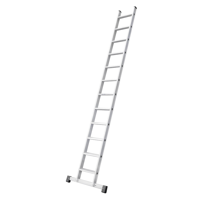 Geis&Knoblauch - Stufenleiter Stufenanlegeleiter 7512-7 alu, 12 Stufen