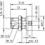 Telegärtner - Koax-Kupplung Einbauadapter N-SMA (F-F) 100024188 50Ohm