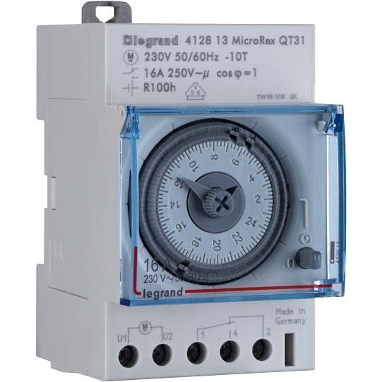 Legrand - Verteilerschaltuhr analog Tagesschaltuhr quarz Legrand 412813 230V 50-60Hz