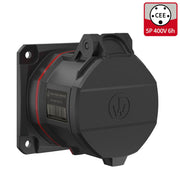 Walther Werke - CEE-Anbausteckdose (IEC 60309) CEE NEO Anbaudose FW431506CC gerade 32A 5P 6h