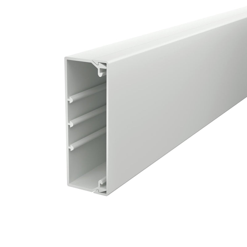 OBO Bettermann - Leitungsführungskanal Wand+Deckenkanal m.Obert. WDK40110RW 40x110mm,PVC − 2 Meter