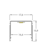 Brumberg Leuchten - Mechanisches Zubehör/Ersatzteile für Leuchten Anbauprofil hoch 53381261 1000x17,6x15,9mm