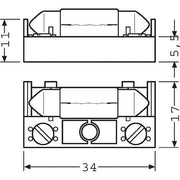 Renz Metallwaren - Lampenfassung Beleuchtungshalter 97-9-85131 mit Soffitte 15V