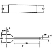 HellermannTyton - Aufteilkappe Flachprofilformteil 313F343-9 PO-X BK 5 Rippe schwarz − 100 Stück