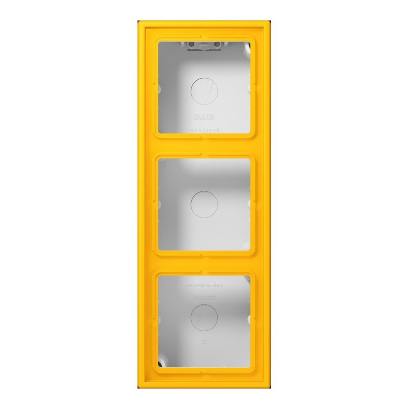 Jung - Aufputzgehäuse für Unterputzgerät Aufputz-Kappe 3fach LC 583 A 263 le jaune vif (4320W)