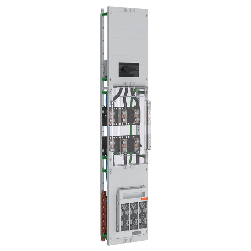 ABN - Verteilerfeld für Installationsverteiler Wandlerfeld 200A ABNPW109S0052 BxH:250x1350mm NAR − 6 Stück