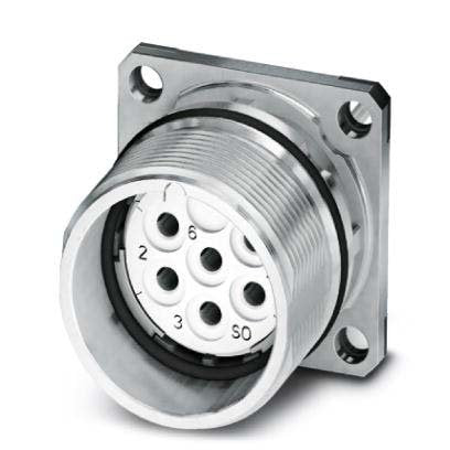 Phoenix Contact - Rundsteckverbinder, feldkonfektionierbar (Industriesteckverbinder) Gerätesteckverbinder CA-07S1NC22S00 Vorderwand