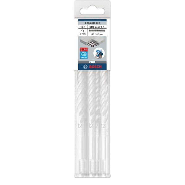 Bosch - Bohrer PRO SDS plus-5X 2608833906VE(10) Hammerbohrer 12 x