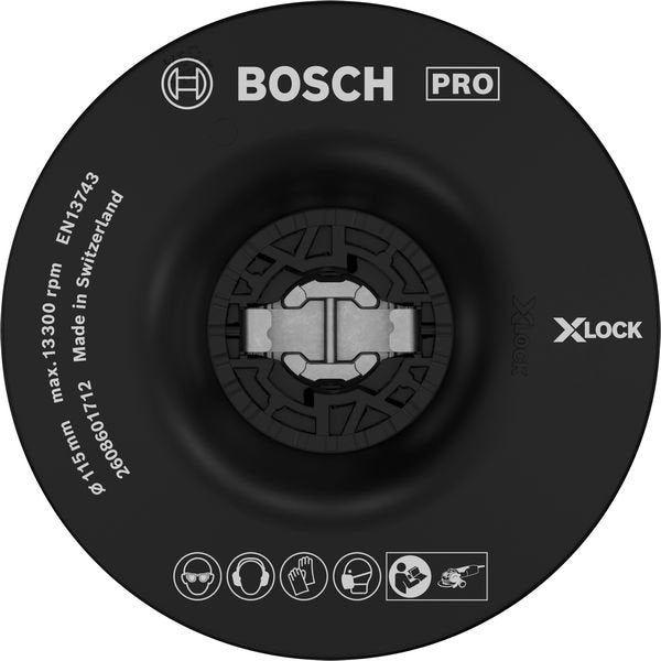 Bosch - Stützteller für Schleifwerkzeug PRO Stützteller Medium, 2608601712 115 mm, X-Lock