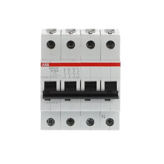 ABB Stotz S&J - Leitungsschutzschalter Sicherungsautomat S203-K10NA K,6kA,10A,3P+NA