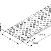 Niedax - Deckel für Kabeltragsystem Deckel für Kabelrinne RDRS 100-2.0 AL 105x3000mm − 3 Meter