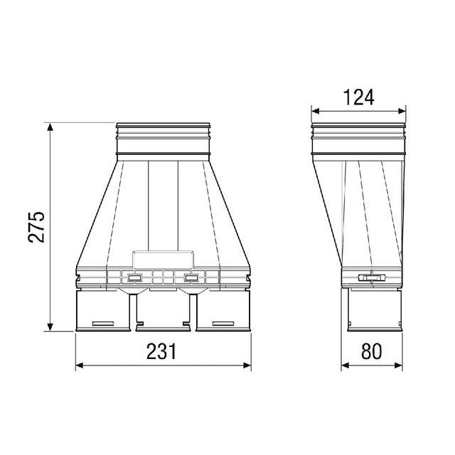 Maico - Zubehör/Ersatzteile für Ventilatoren Adapter MA-AD3-63 Nennweite 63