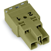 WAGO - Steckverbinder für steckbare Gebäudeinstallation Stecker 2-polig 770-272 Kod. B,hellgrün − 100 Stück