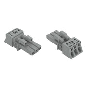 WAGO - Steckverbinder für steckbare Gebäudeinstallation Buchse 3-polig 890-243/062-000 Kod. B,grau − 50 Stück