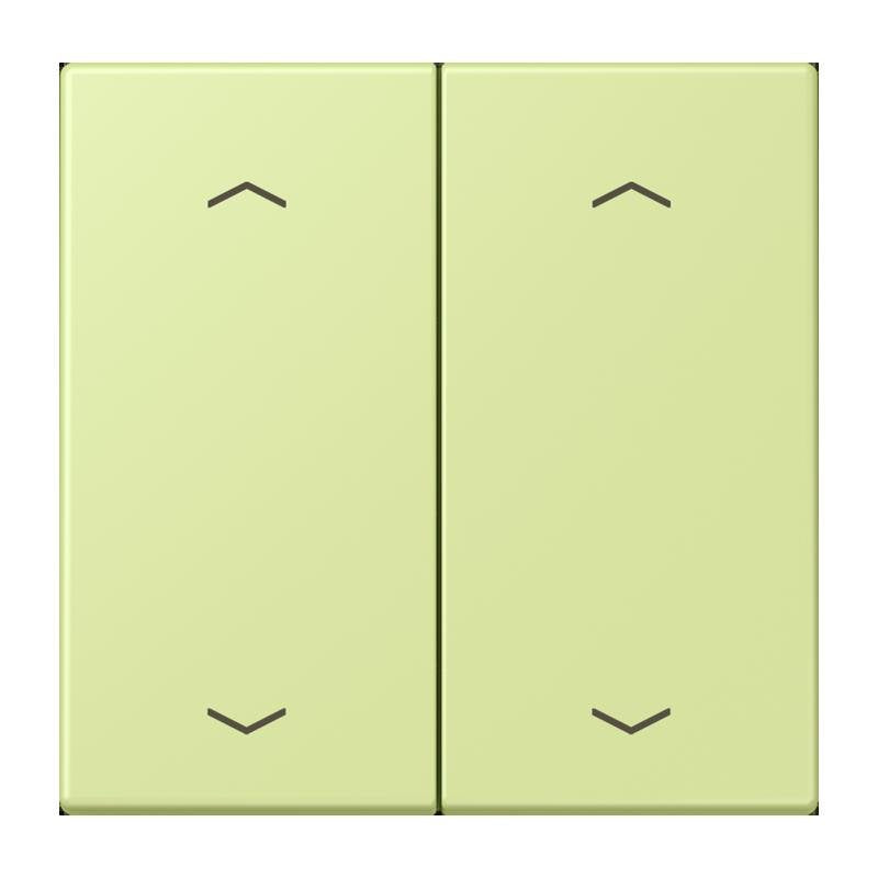 Jung - Abdeckung/Bedienelement für Installationsschalterprogramme Wippe mit Pfeilsymbolen LC 102 P 222 vert jaune clair