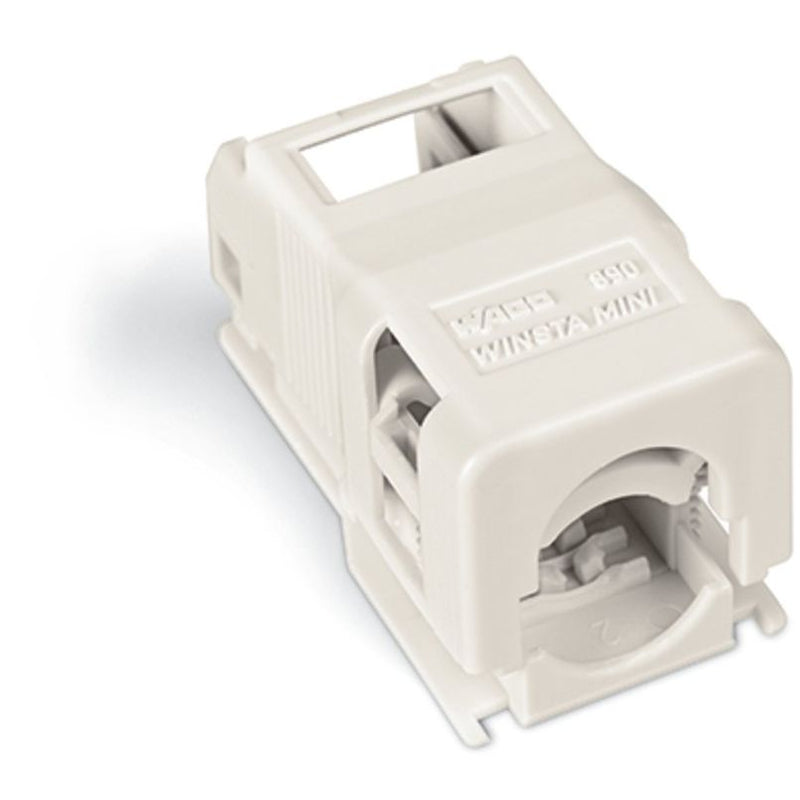 WAGO - Zubehör/Ersatzteile für steckbare Gebäudeinstallation Zugentlastungsgehäuse 890-512/342-000 mit Rastschelle,weiß − 50 Stück