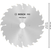 Bosch - Kreissägeblatt PRO Wood Kreissägeblatt, 2608640627 230 x 2,8 x 30 mm